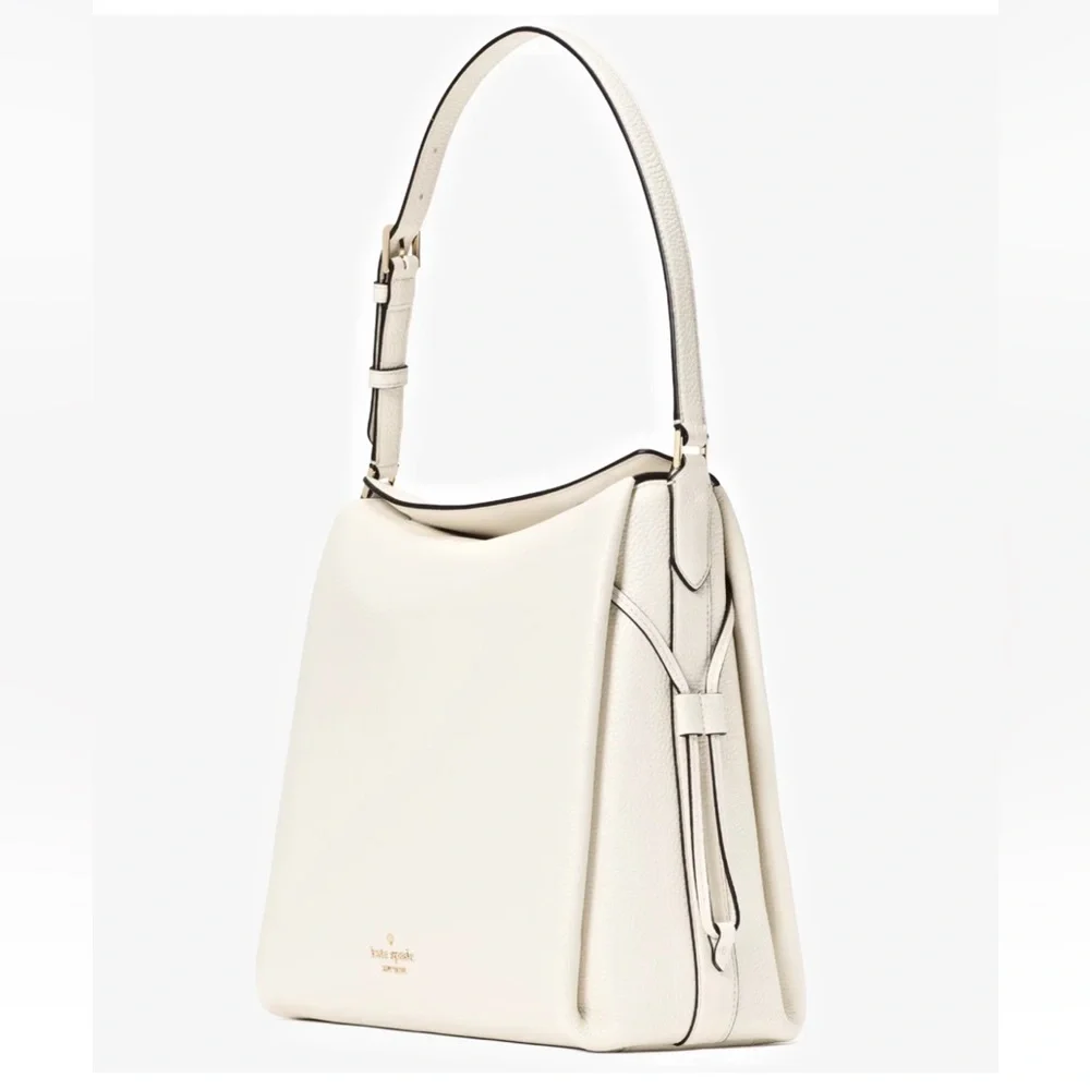 New Kate Spade Dumpling Large Shoulder Bag Pebble Leather Meringue